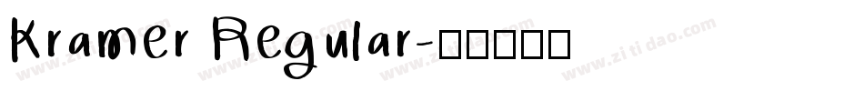 Kramer Regular字体转换